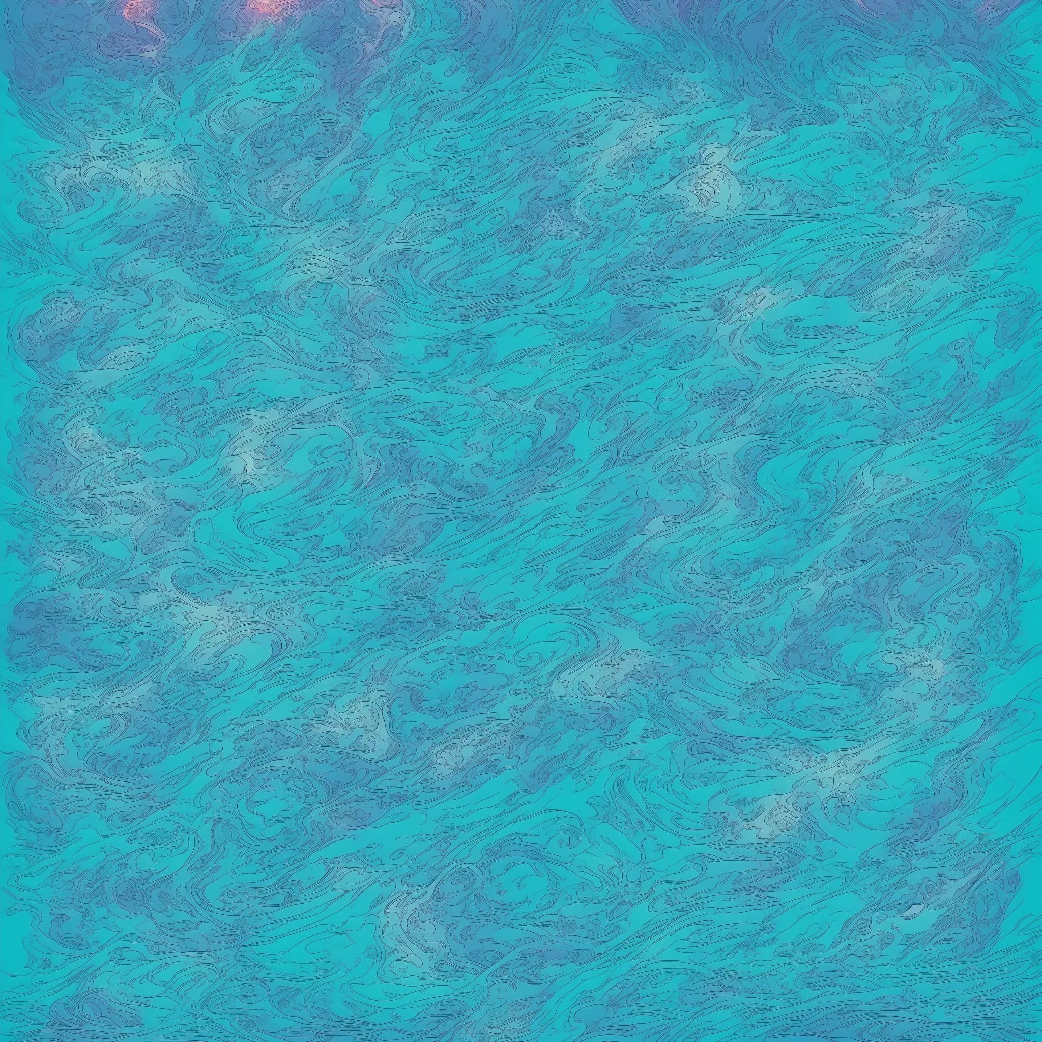 Stable Diffusion 1.5 PROMPT: ocean swells, by killian eng, by moebius